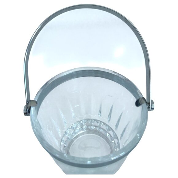 VTG Cristal d’Arques Durand Tuilleries Villandry Glass Ice Bucket Handle France - Picture 5 of 11